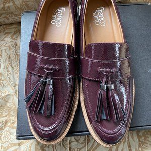 Franco Sarto burgundy patent leather look loafers - NWOB